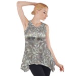 Fantasy floral random pattern Side Drop Tank Tunic