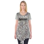 Fantasy floral random pattern Short Sleeve Tunic 