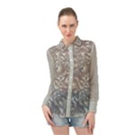 Fantasy floral random pattern Long Sleeve Chiffon Shirt