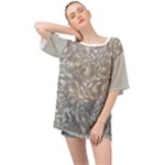 Fantasy floral random pattern Oversized Chiffon Top