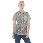 Fantasy floral random pattern Women s Short Sleeve Pocket Shirt