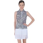 Fantasy floral random pattern Women s Sleeveless Polo T-Shirt