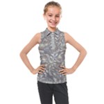 Fantasy floral random pattern Kids  Sleeveless Polo T-Shirt