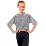 Fantasy floral random pattern Kids Mock Neck T-Shirt