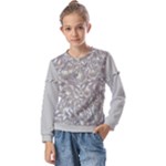 Fantasy floral random pattern Kids  Long Sleeve T-Shirt with Frill 