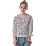 Fantasy floral random pattern Kids  Cuff Sleeve Top