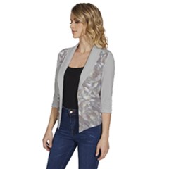 Women s Draped Front 3/4 Sleeve Shawl Collar Jacket 