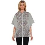 Fantasy floral random pattern Women s Batwing Button Up Shirt