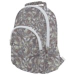 Fantasy floral random pattern Rounded Multi Pocket Backpack