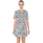 Fantasy floral random pattern Sixties Short Sleeve Mini Dress