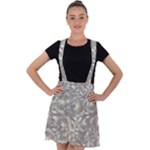 Fantasy floral random pattern Velvet Suspender Skater Skirt