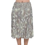 Fantasy floral random pattern Velvet Flared Midi Skirt