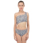 Fantasy floral random pattern Spliced Up Two Piece Swimsuit