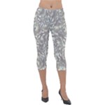 Fantasy floral random pattern Lightweight Velour Capri Leggings 