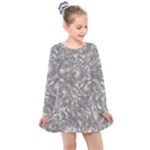 Fantasy floral random pattern Kids  Long Sleeve Dress