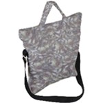 Fantasy floral random pattern Fold Over Handle Tote Bag