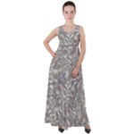 Fantasy floral random pattern Empire Waist Velour Maxi Dress