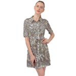 Fantasy floral random pattern Belted Shirt Dress