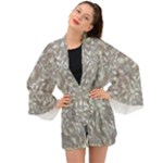 Fantasy floral random pattern Long Sleeve Kimono