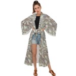 Fantasy floral random pattern Maxi Kimono