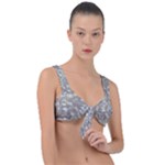 Fantasy floral random pattern Front Tie Bikini Top