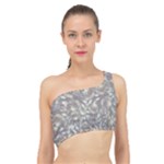 Fantasy floral random pattern Spliced Up Bikini Top 