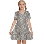 Fantasy floral random pattern Kids  Short Sleeve Tiered Mini Dress