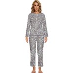 Fantasy floral random pattern Womens  Long Sleeve Lightweight Pajamas Set