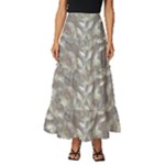 Fantasy floral random pattern Tiered Ruffle Maxi Skirt