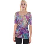 Melting patterns Wide Neckline T-Shirt