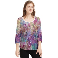 Chiffon Quarter Sleeve Blouse 