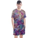 Melting patterns Men s Mesh T-Shirt and Shorts Set