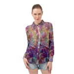 Melting patterns Long Sleeve Chiffon Shirt