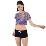 Melting patterns Tie Back Short Sleeve Crop T-Shirt