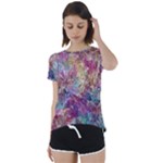 Melting patterns Short Sleeve Open Back T-Shirt