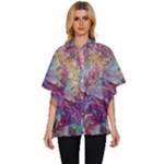 Melting patterns Women s Batwing Button Up Shirt