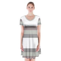 Minimal Mixed Abstract Lines Print Copia Short Sleeve V