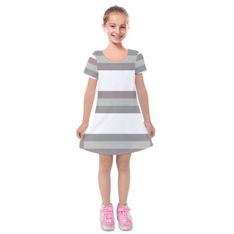 Minimal Mixed Abstract Lines Print Copia Kids  Short Sleeve Velvet Dress from ArtsNow.com