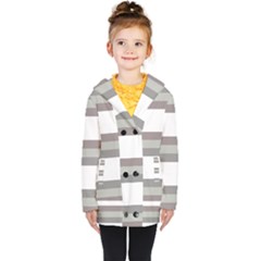 Kids  Double Breasted Button Coat 