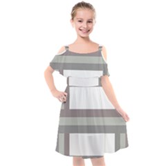 Kids  Cut Out Shoulders Chiffon Dress 