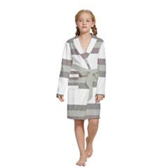 Minimal Mixed Abstract Lines Print Copia Kids  Long Sleeve Velvet Lounge Robe from ArtsNow.com