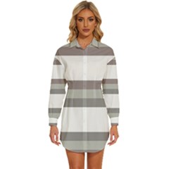 Womens Long Sleeve Shirt Dress 