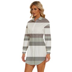 Womens Long Sleeve Shirt Dress 