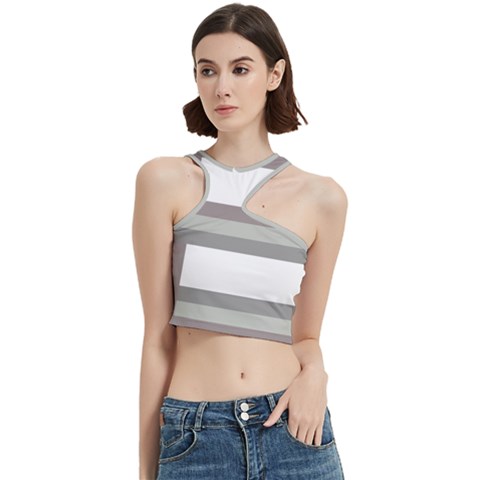 Minimal Mixed Abstract Lines Print Copia Cut Out Top from ArtsNow.com