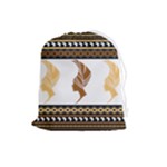 African Women Pattern Seamless Style Drawstring Pouch (Large)