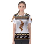 African Women Pattern Seamless Style Women s Sport Mesh T-Shirt