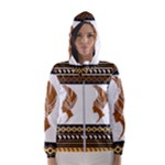 African Women Pattern Seamless Style Women s Hooded Windbreaker