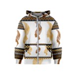 African Women Pattern Seamless Style Kids  Zipper Hoodie