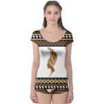 African Women Pattern Seamless Style Boyleg Leotard 