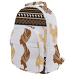 African Women Pattern Seamless Style Rounded Multi Pocket Backpack